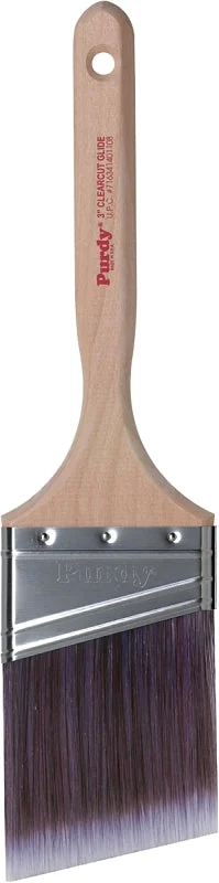 Purdy 144152130 Paint Brush, 3 in W, Angular Brush, 3-3/16 in L Bristle, Nylon/Polyester Bristle, Fluted Handle