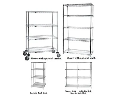 Quantum Storage Chrome Wire Shelving - HWR86-1848C