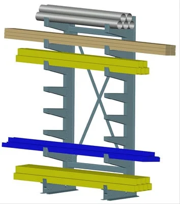 Quiktree Light-Medium Duty Cantilever Racks - HQT501S72