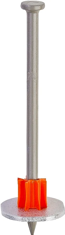 Ramset 07886 Drive Pin with Washer, 3 in L, Steel