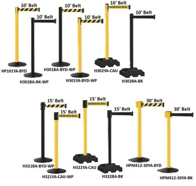 Retracta-Belt Stanchions By Visiontron - H301BA-CAU-WP