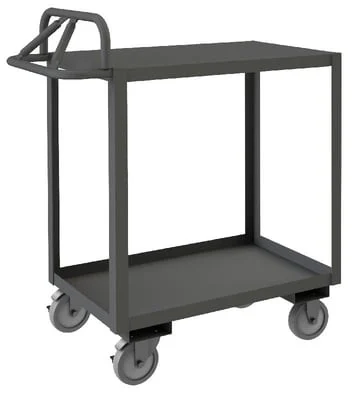 Rolling Stock Cart With Ergonomic Handle - HRSCE-2448-2-TLD-95