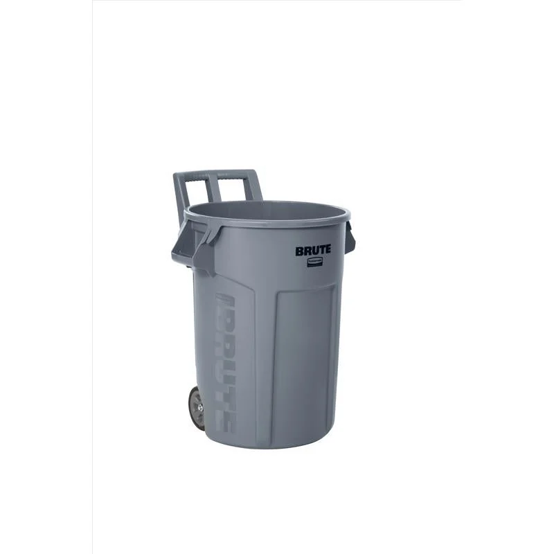 Rubbermaid Brute 32 gal Gray Plastic Wheeled Garbage Can