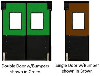 Ruff Tuff V-Cam Single & Double Panel Heavy-Duty Industrial Doors - HRTV3084S-BUMP-BROWN