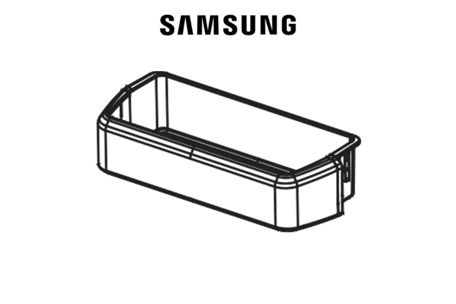 SAMSUNG Refrigerator Freezer Middle Guard Door Shelf - DA97-06181B