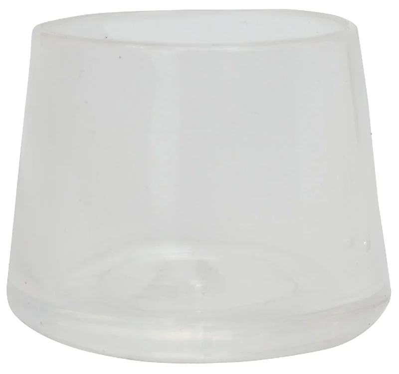 Shepherd Hardware 6213 Leg Tip, Round, Plastic, Clear, 1-1/8 in Dia, 1-1/8 in H