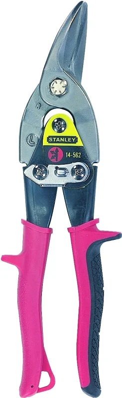 STANLEY FMHT73755/14-562 Aviation Snip, 12 in OAL, 1-9/5 in L Cut, Left Cut, Steel Blade, Cushion Grip Handle