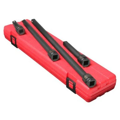 SUNEX 1/2" Drive 4 Piece Impact Extension Set