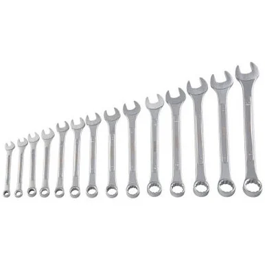 SUNEX 14 Pc. Metric Raised Panel Combination Wrench Set