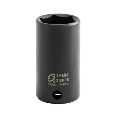 SUNEX 3/8" Drive 18mm Semi-Deep Impact Socket