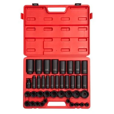 SUNEX 39PC 1/2"DR 12 POINT SAE MASTER IMPACT SOCKET SET