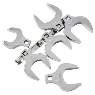 SUNEX 6 Pc 1/2" Dr Full Polish SAE Jumbo Crowfoot Wrench