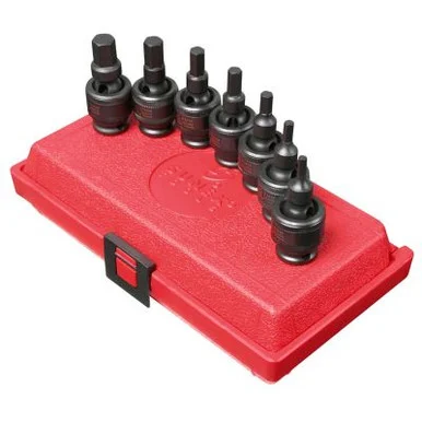 SUNEX 7PC METRIC HEX UNI SOC SET