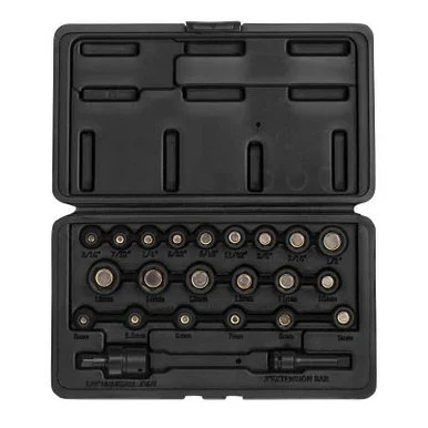 SUNEX IMPACT SOCKET SET 1/4 DR. 23PC MASTER MAGNETIC