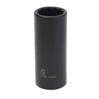 SUNEX SOC 22MM 1/2D IMP 12PT DP BLK