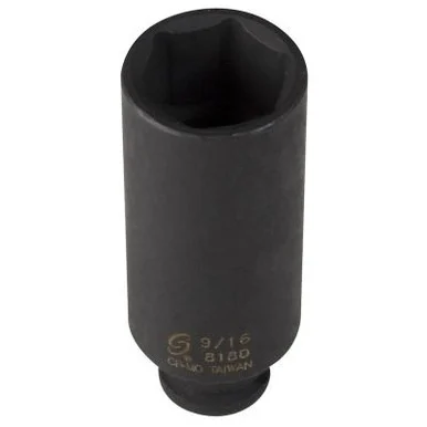 SUNEX SOC 9/16 1/4D IMP 6PT DP BLK