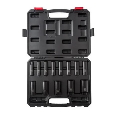 SUNEX SOCKET SET IMPACT 1/2IN. DRIVE 13 PC DEEP SAE 6 PT