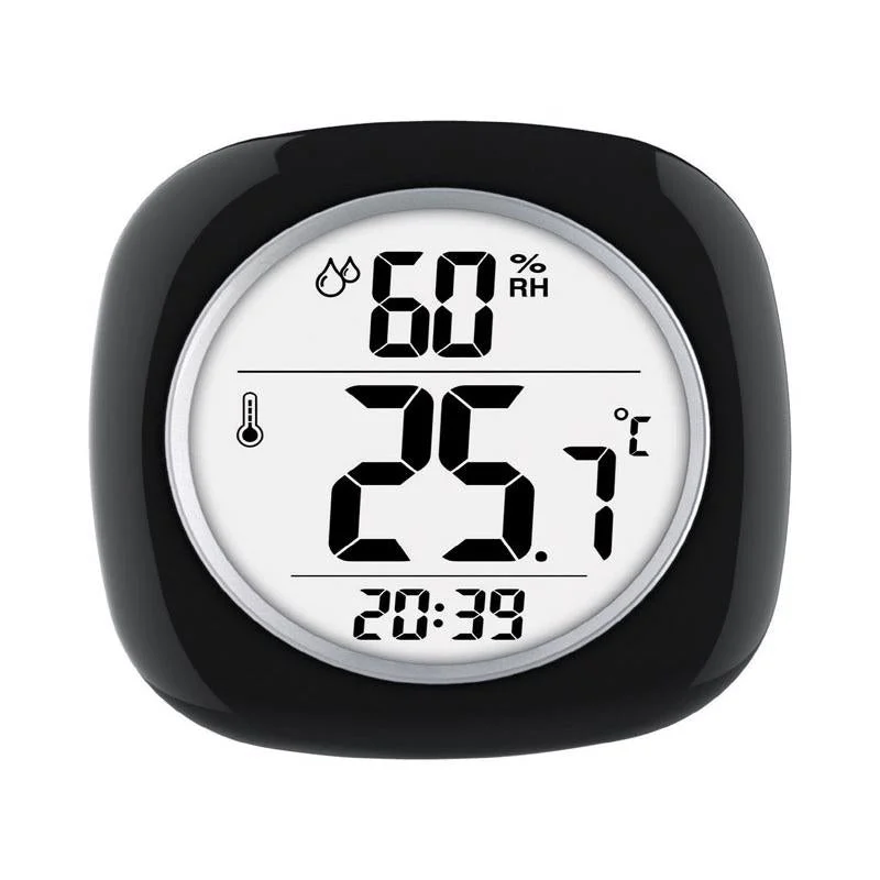 Taylor Hygrometer/Temperature/Time Digital Thermometer Plastic Black 4.75 in.