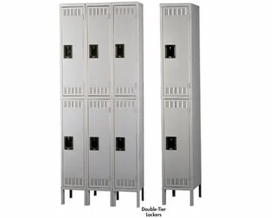 Tennsco Durable Steel Lockers - Double-Tier - HDTS-121536-3-SA