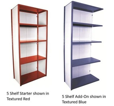 V-Grip™ Closed Solid Shelving - 84"H - H671-7S-GY