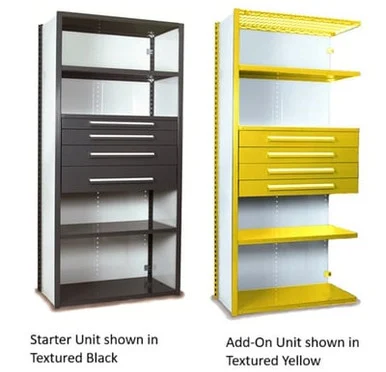 V-Grip™ Shelving With Drawer Units - 84"H - HS4231VHA-YL