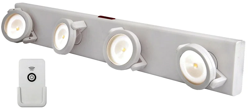 Westek LPL704 Under-Cabinet Track Light, 40.85 W, 4 -Lamp, LED Lamp, 75 Lumens, 3000 K Color Temp, Plastic Fixture