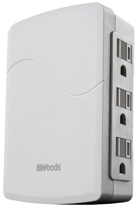 Woods 41261 Adapter, 15 A, 120 V, 6-Outlet, White